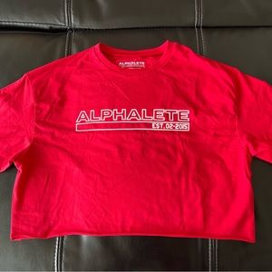 Alphalete Raw Edge Crop Top